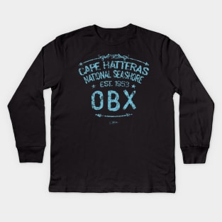 Cape Hatteras National Seashore, Est. 1953, OBX Kids Long Sleeve T-Shirt